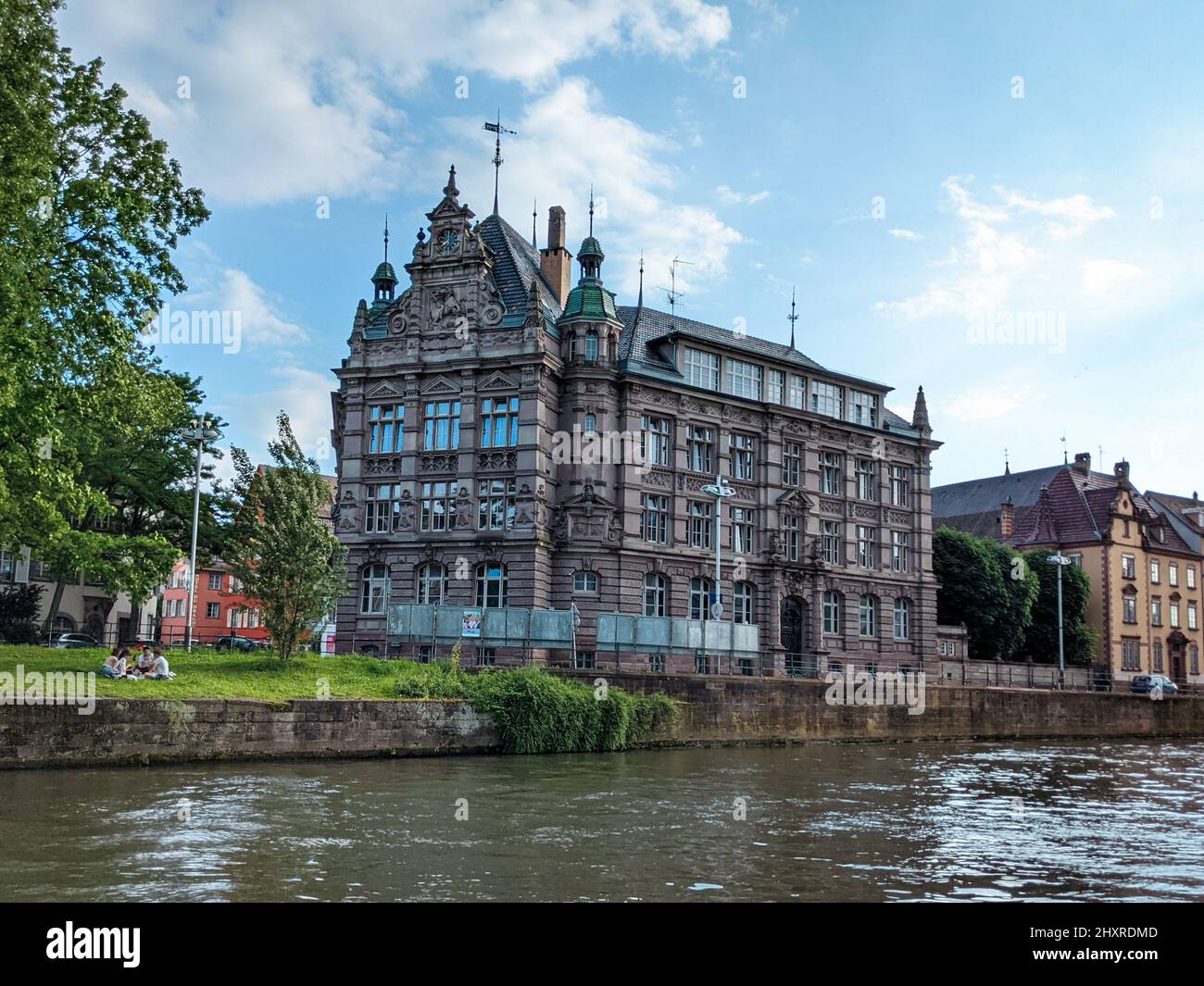 Vista a distanza del centro professionale Lycee des Metiers Rene Cassin a Strasburg, Francia Foto Stock