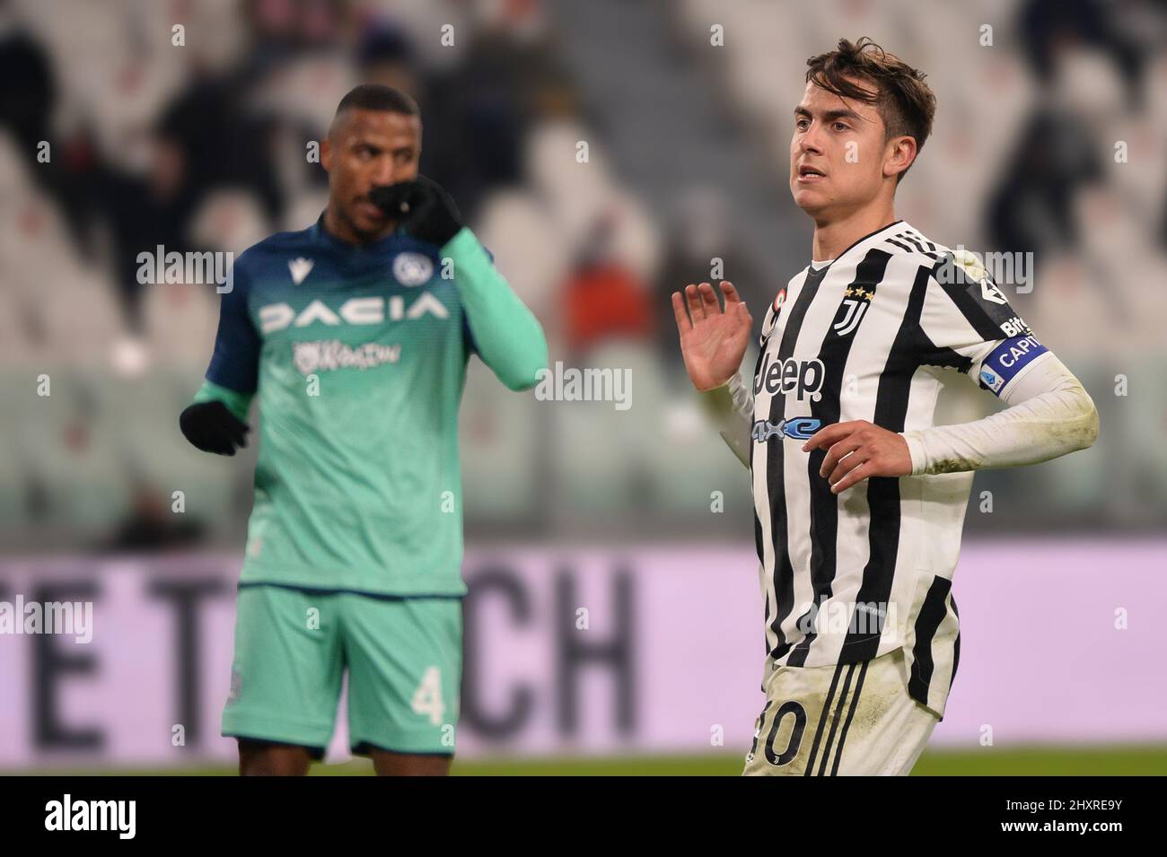Paulo Dybala della Juventus FC durante una partita di calcio a Torino, in Italia nel 2022 Foto Stock