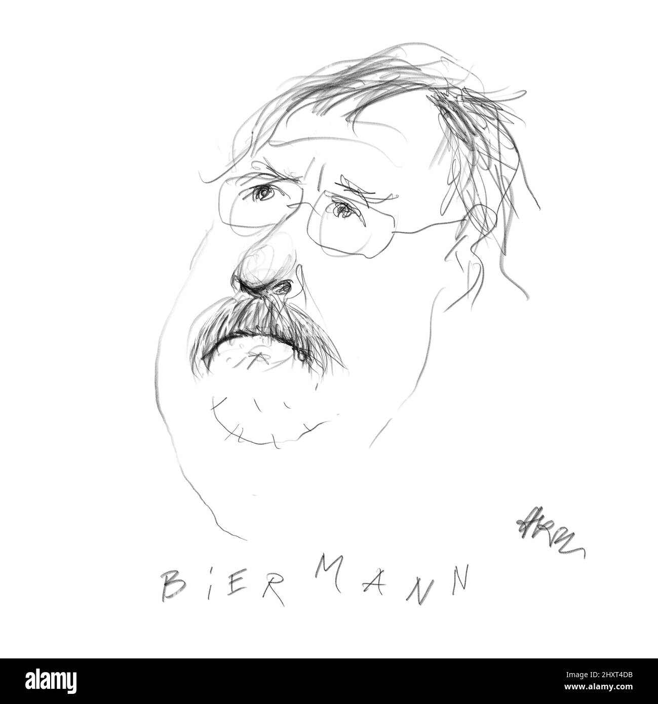 Ritratto di Wolf Biermann Foto Stock