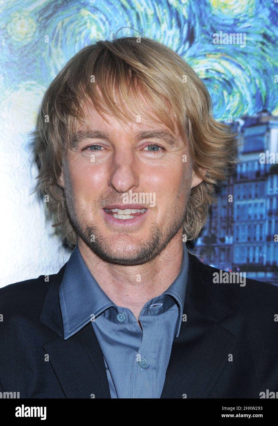 Owen Wilson durante la prima "serata a Parigi" a Beverly Hills, California Foto Stock