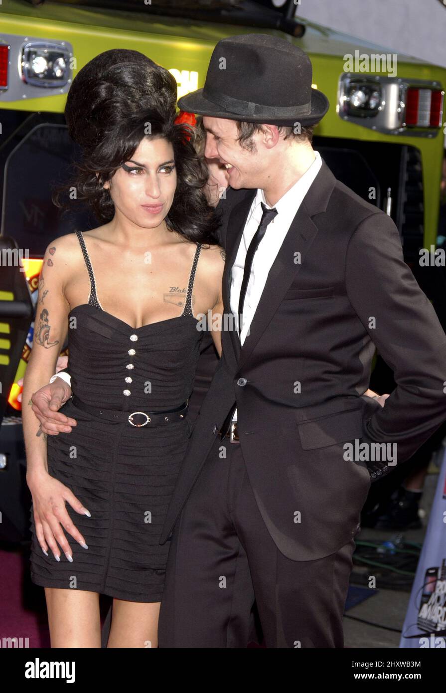 File Photo : 3 Giugno 2007 Universal City, CA. Amy Winehouse al MTV Movie Awards 2007 che si è tenuto presso l'anfiteatro Gibson presso gli Universal Studios Foto Stock