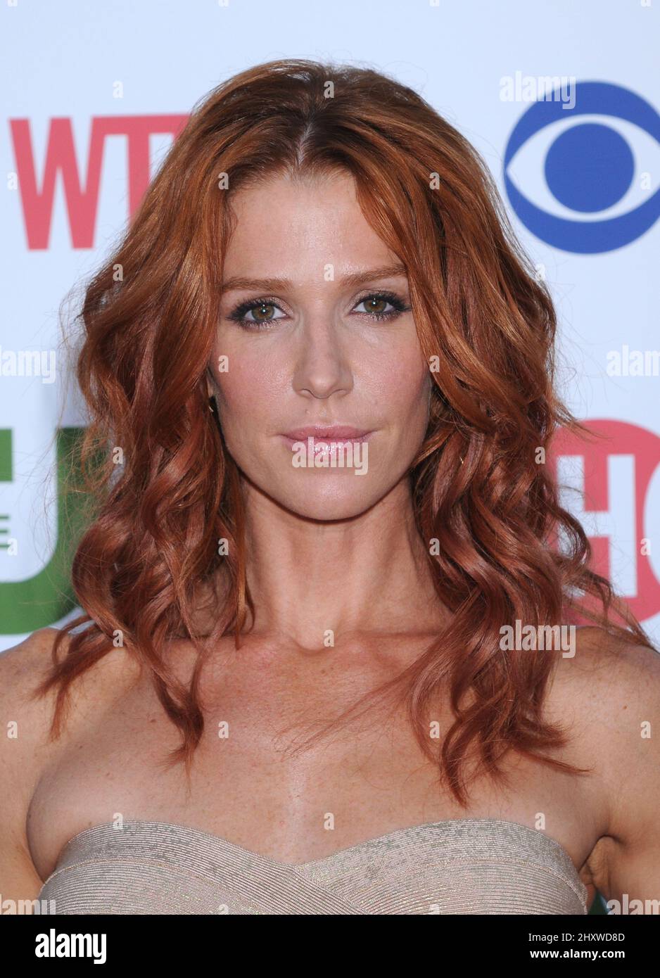 Poppy Montgomery durante il CBS, il CW e Showtime TCA Party tenuto alla Pagoda, California Foto Stock