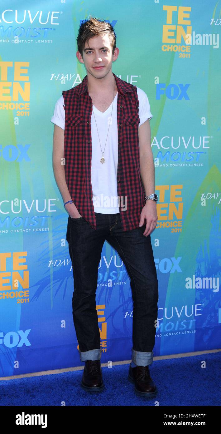Kevin McHale durante i Teen Choice Awards 2011 che si sono tenuti all'anfiteatro di Gibson, California Foto Stock