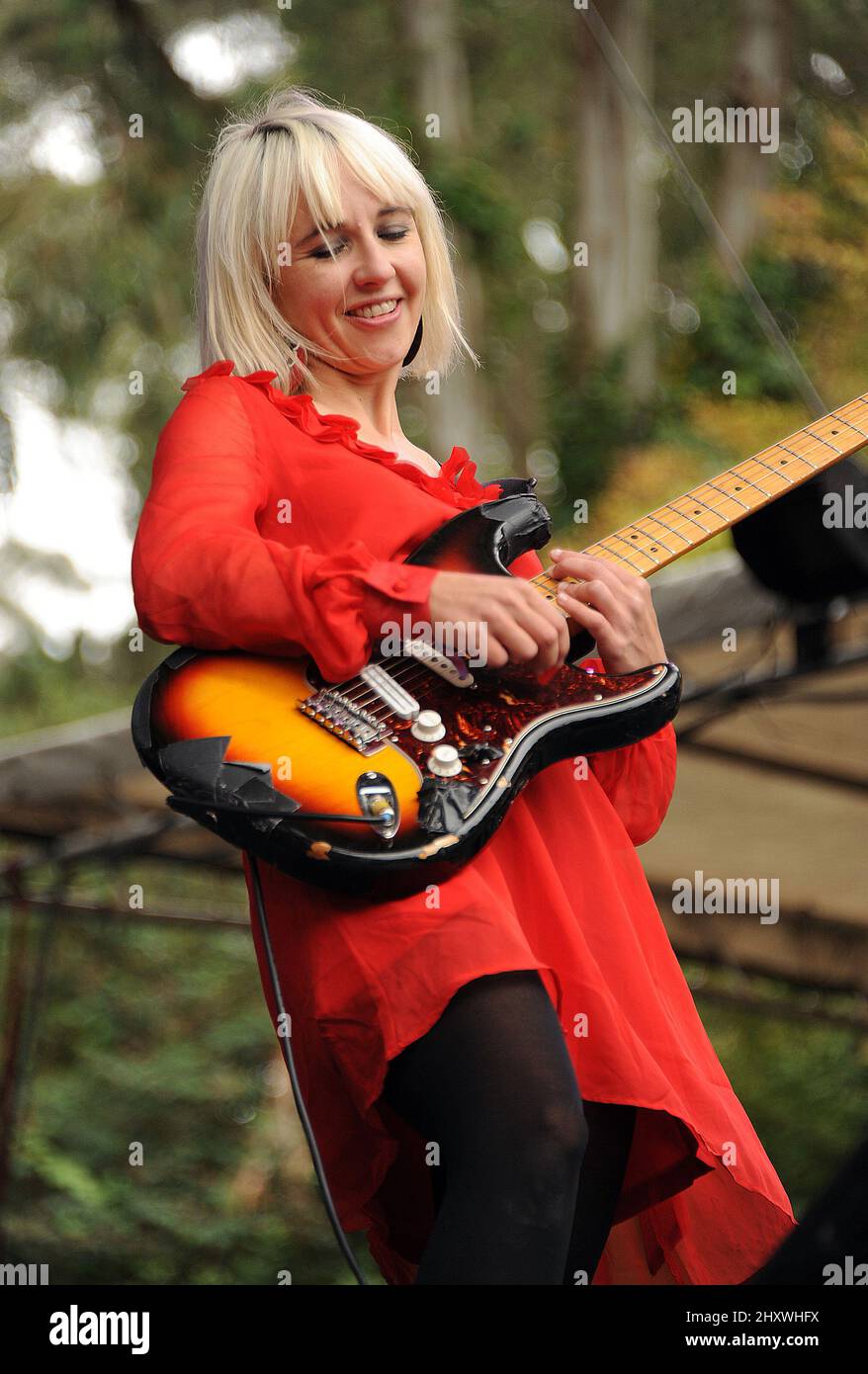 Ritzy Bryan, la gioia formidabile all'Outside Lands Music & Arts Festival che si è svolto all'interno del Golden Gate Park, San Francisco. Foto Stock