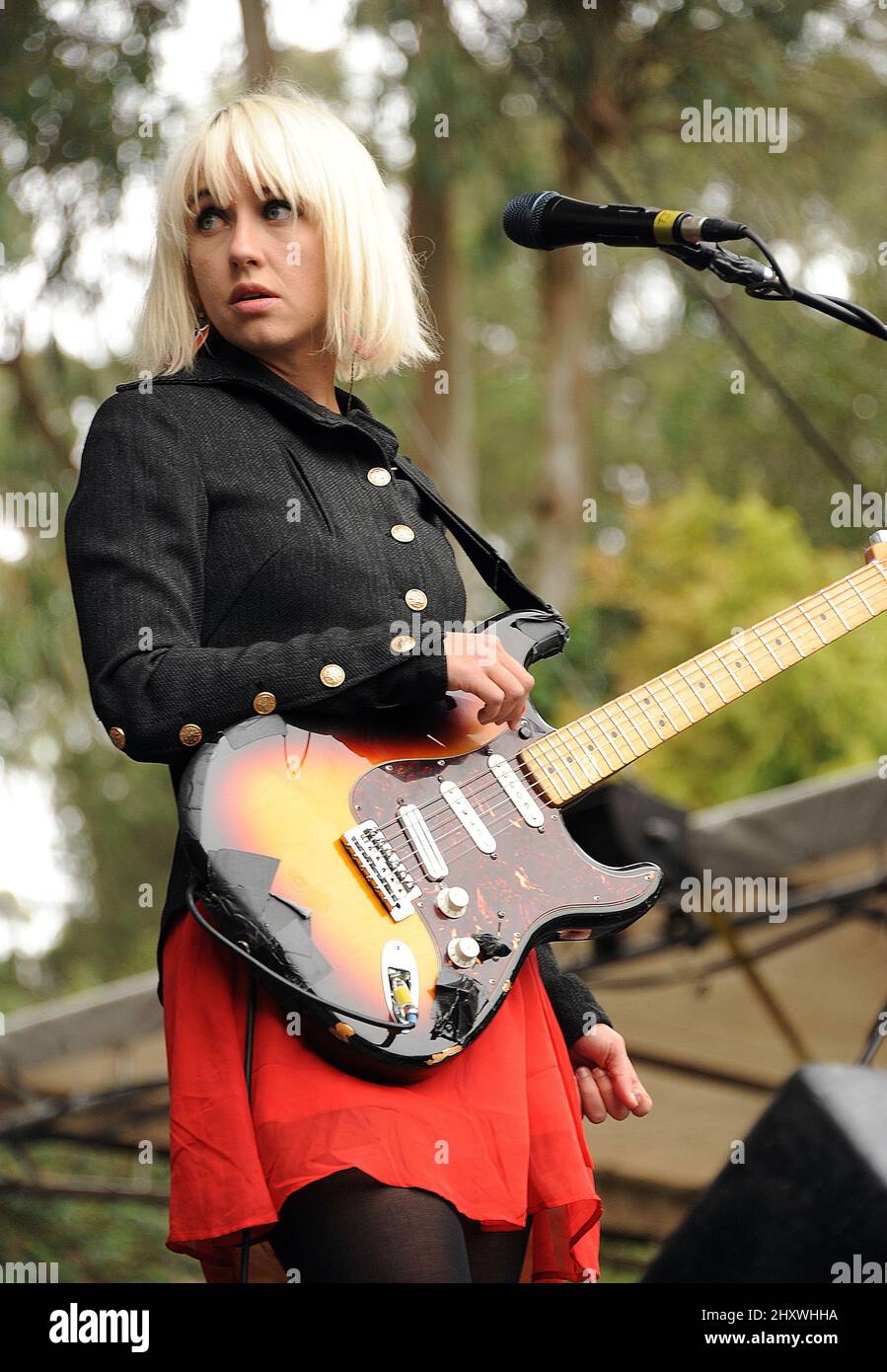 Ritzy Bryan, la gioia formidabile all'Outside Lands Music & Arts Festival che si è svolto all'interno del Golden Gate Park, San Francisco. Foto Stock