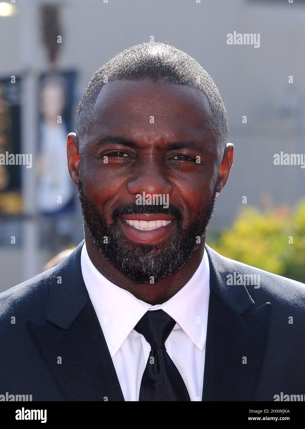 Idris Elba partecipa al Primetime Creative Arts Emmy Awards 2011 che si tiene al Nokia Theatre di Los Angeles Foto Stock