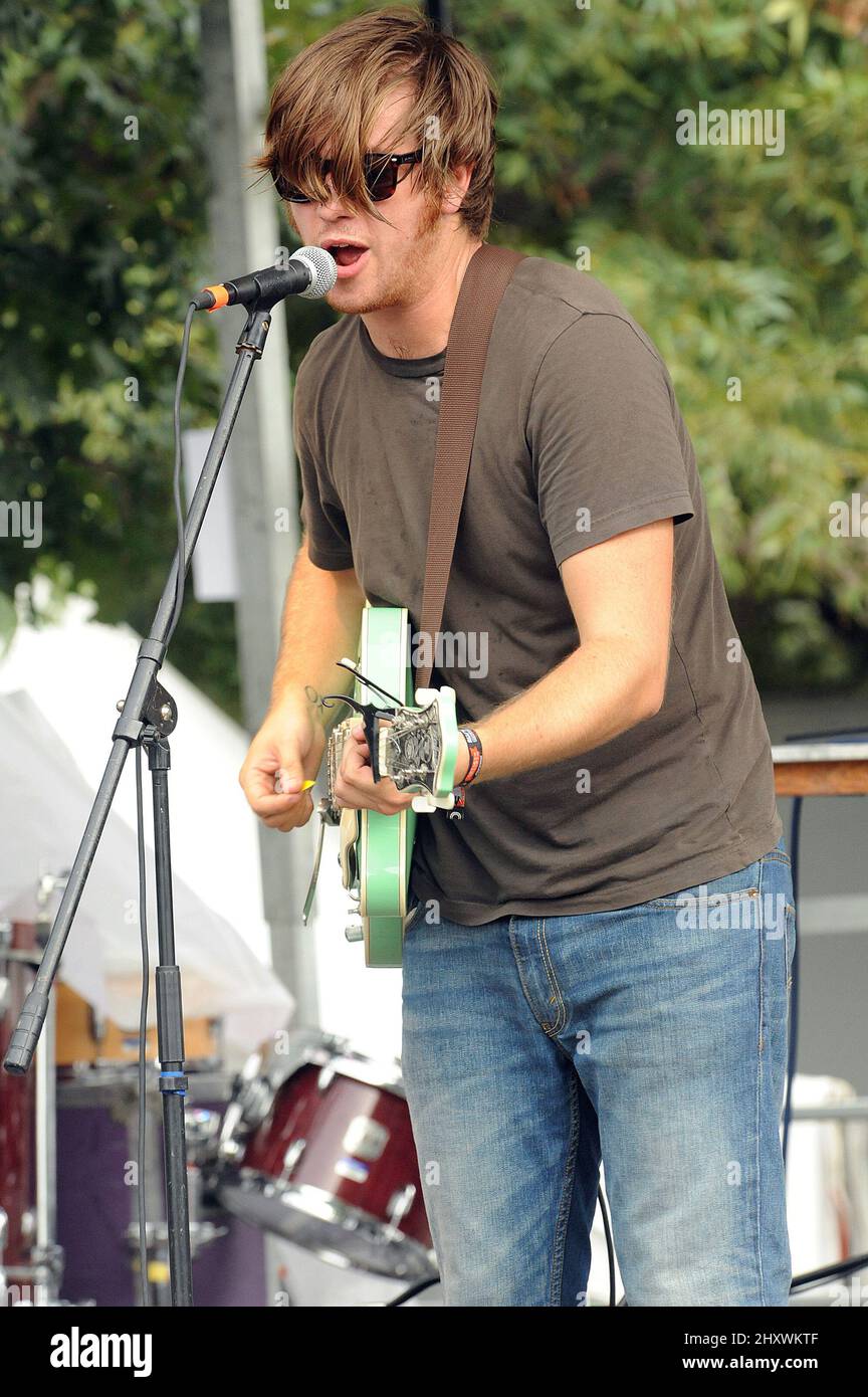 Bobby Long si esibisce dal vivo durante l'annuale Austin City Limits Music Festival 10th che si svolge presso lo Zilker Park in Texas, USA. Foto Stock