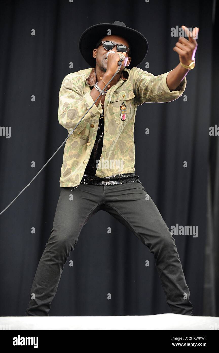 Theophilus London si esibisce dal vivo durante l'annuale Austin City Limits Music Festival 10th che si svolge presso lo Zilker Park in Texas, USA. Foto Stock