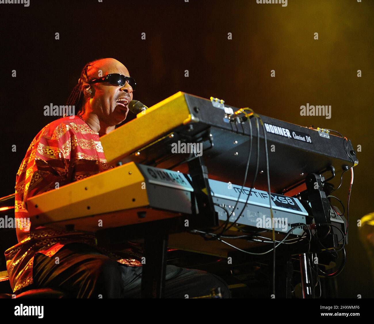 Stevie Wonder si esibisce al decimo festival musicale annuale di Austin City Limits, che si svolge presso lo Zilker Park di Austin, Texas. Foto Stock