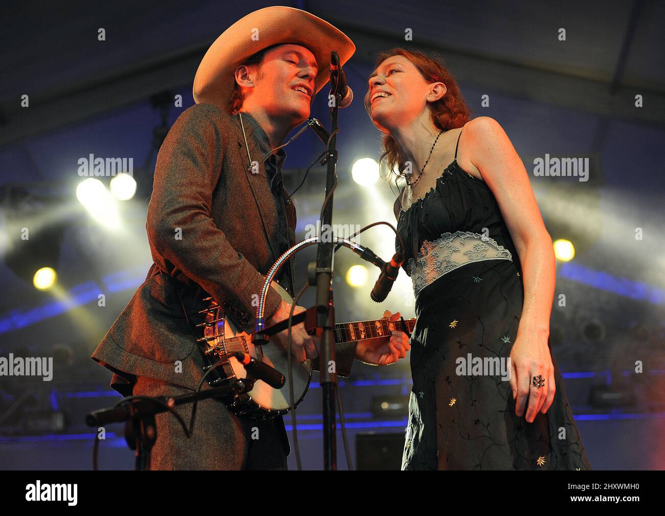 Gillian Welch, David Rawlings si esibisce al decimo Festival annuale della musica di Austin City Limits che si svolge presso lo Zilker Park di Austin, Texas. Foto Stock