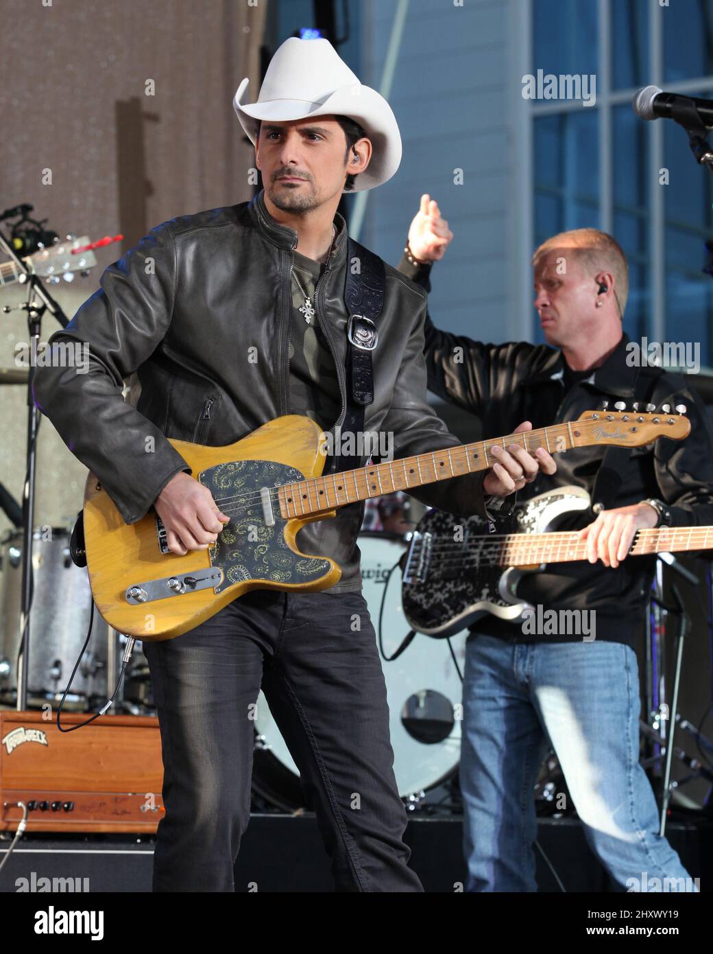 Brad Paisley durante il Good Morning America Live da Nashville alla Bridgestone Arena Foto Stock