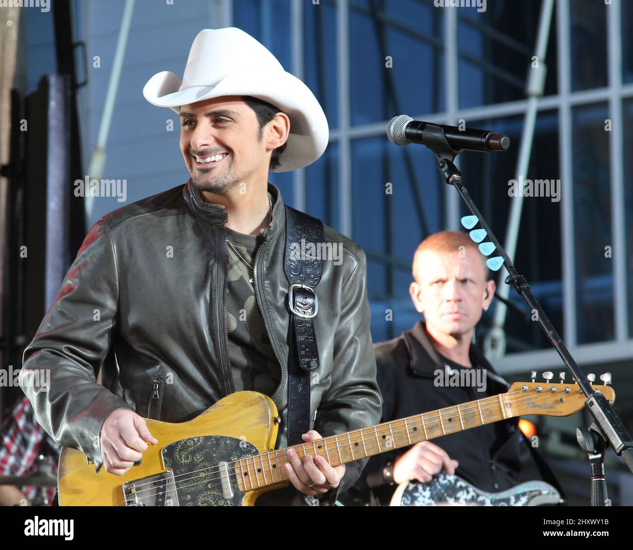 Brad Paisley durante il Good Morning America Live da Nashville alla Bridgestone Arena Foto Stock