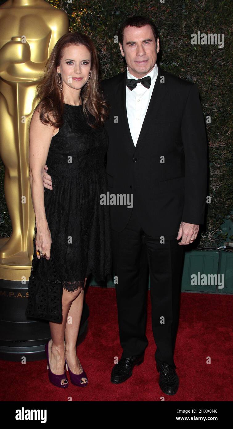 Kelly Preston e John Travolta alla Ball annuale dei Governatori 3rd, Los Angeles. Foto Stock