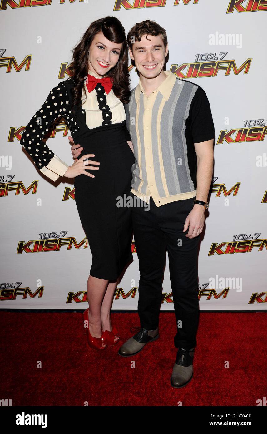 Karmin durante il 2011 KIIS FM Jingle Ball tenuto al Nokia Theatre, California Foto Stock