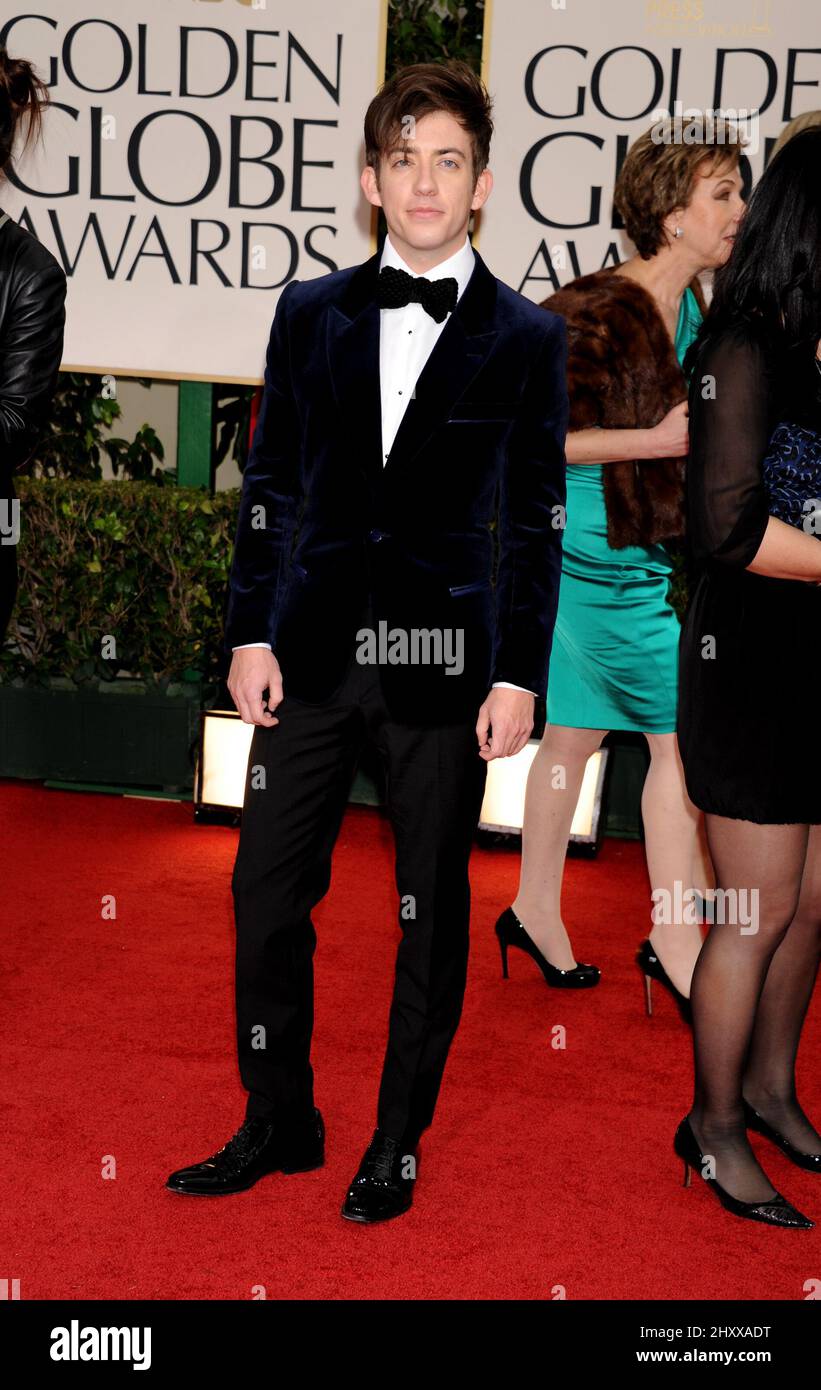 Kevin McHale arriva al Golden Globe Awards 69th che si tiene al Beverly Hilton Hotel di Los Angeles Foto Stock