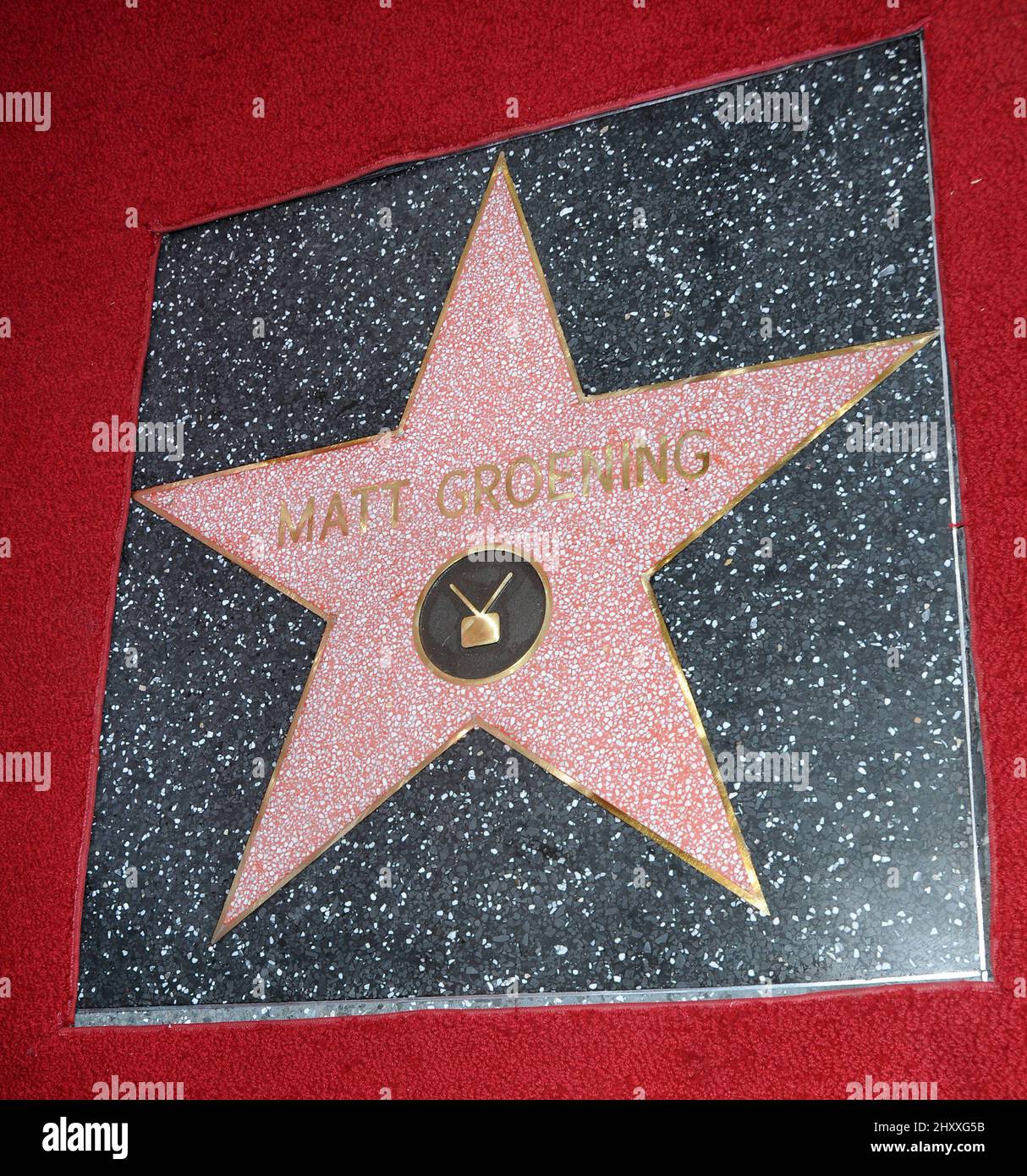 Matt Groening Hollywood Star sulla Hollywood Walk of Fame a Los Angeles, USA. Foto Stock