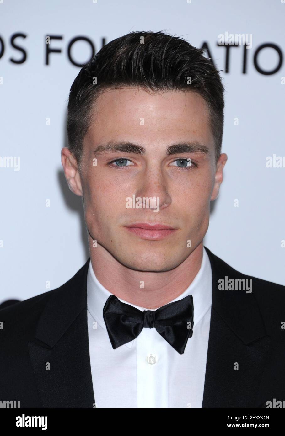 Colton Haynes alla Elton John AIDS Foundation Academy Awards Viewing party a West Hollywood Park, California Foto Stock