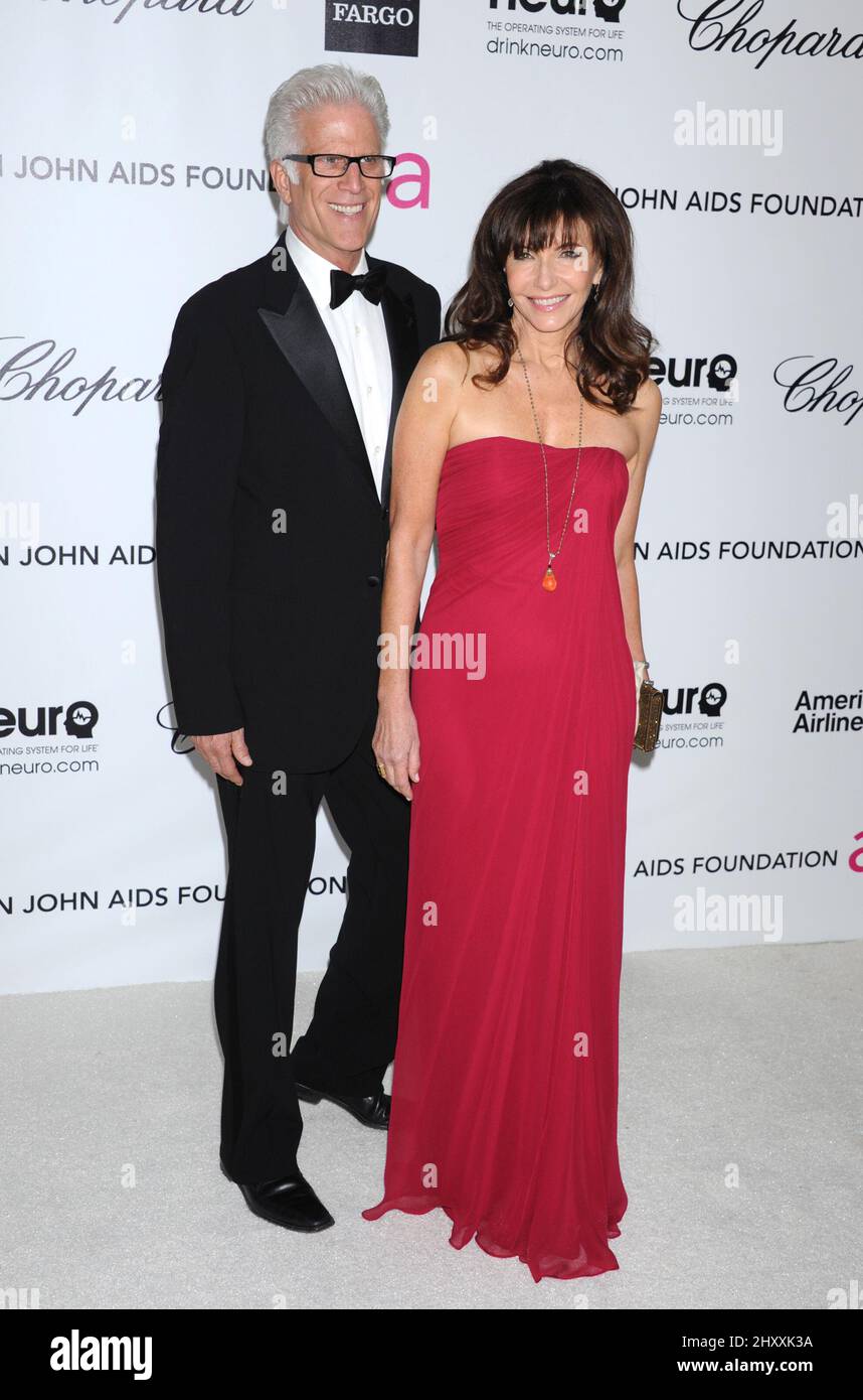 Ted dansen e Mary Steenburgen all'Elton John AIDS Foundation Academy Awards, festa di osservazione a West Hollywood Park, California Foto Stock