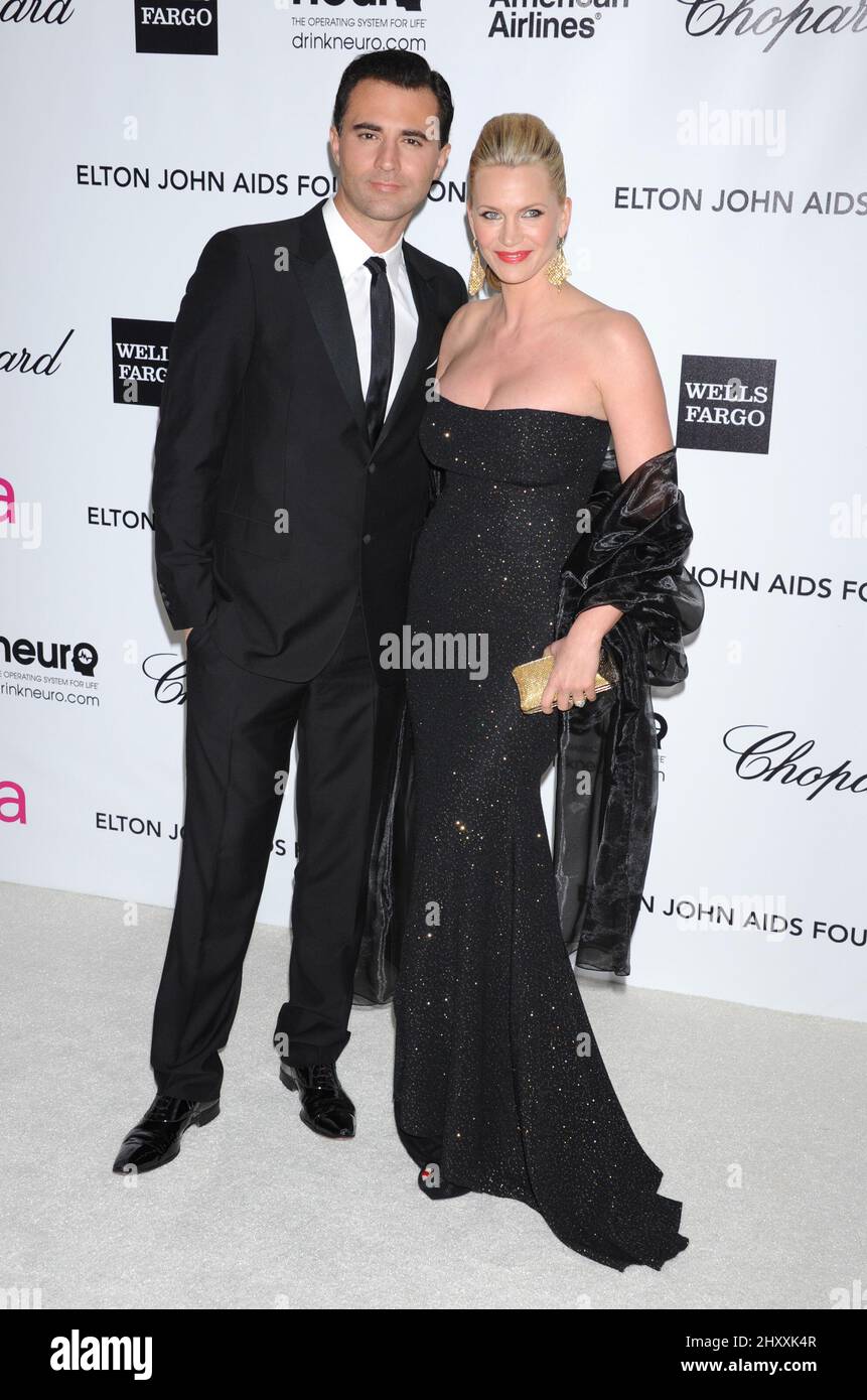 Natasha Henstrige all'Elton John AIDS Foundation Academy Awards, festa di osservazione a West Hollywood Park, California Foto Stock