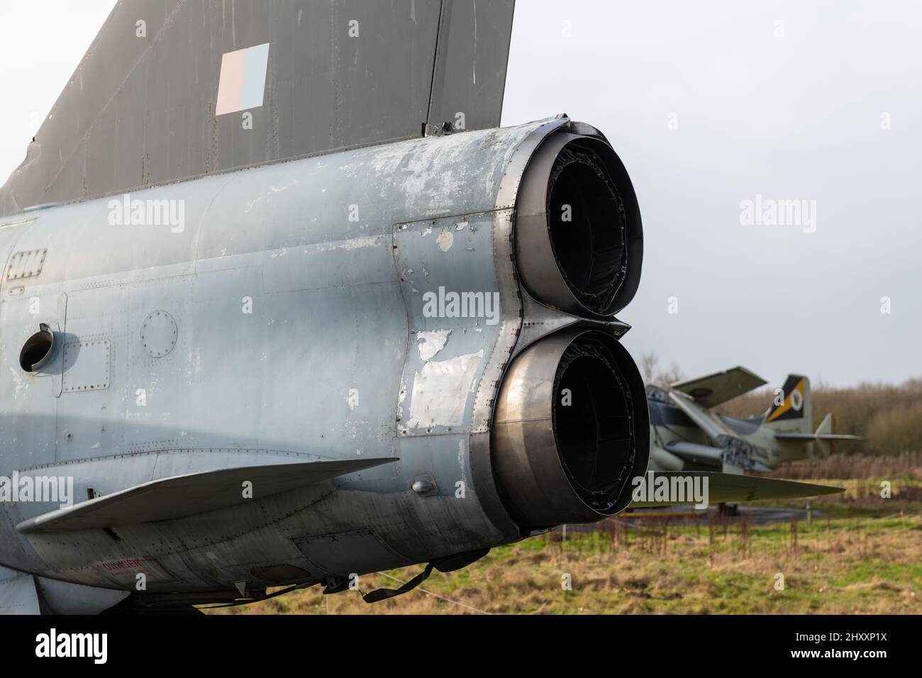 York.Yorkshire.United Kingdom.February 16th 2022.A l'aereo da caccia Lightning F6 è in mostra al museo dell'aria dello Yorkshire Foto Stock