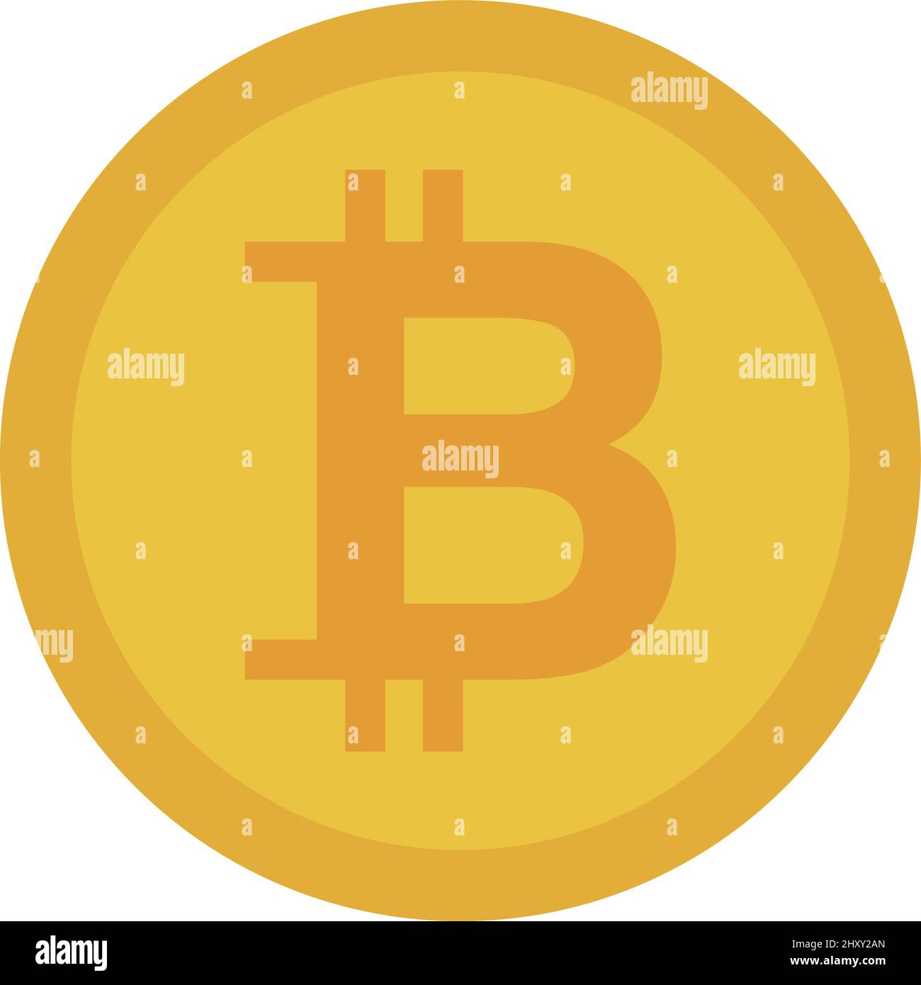 Icona Bitcoin. Un rappresentante delle valute virtuali e delle attività di crittografia. Vettore modificabile. Illustrazione Vettoriale