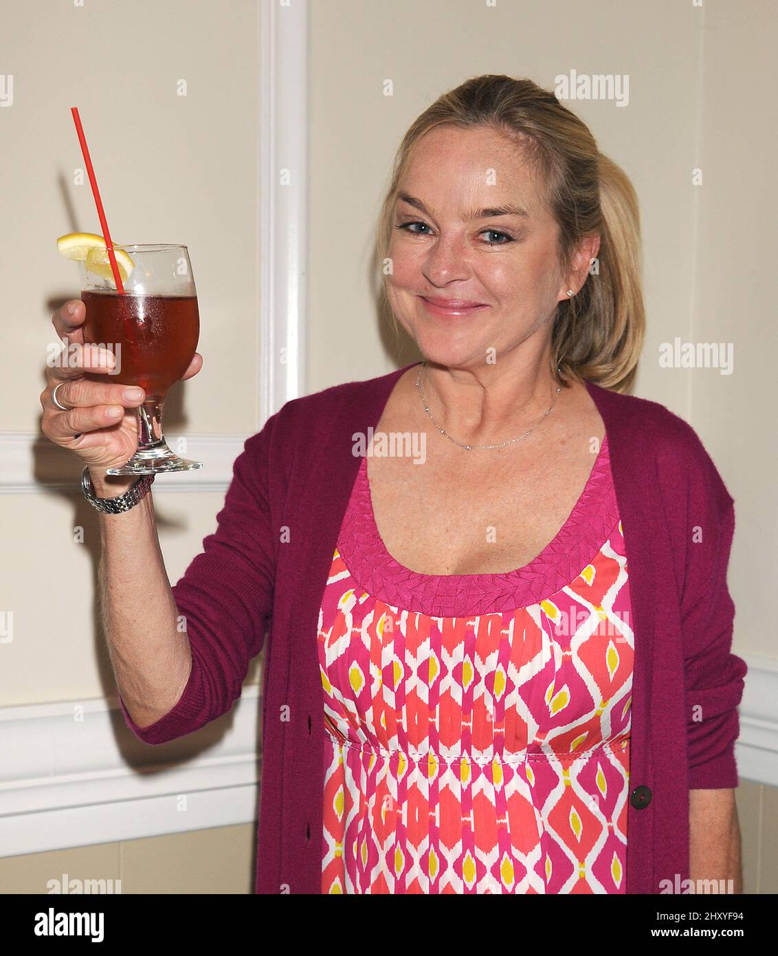Robin Mattson durante il pranzo del 2012 General Hospital Fan Club presso lo Sportsman's Lodge, California Foto Stock
