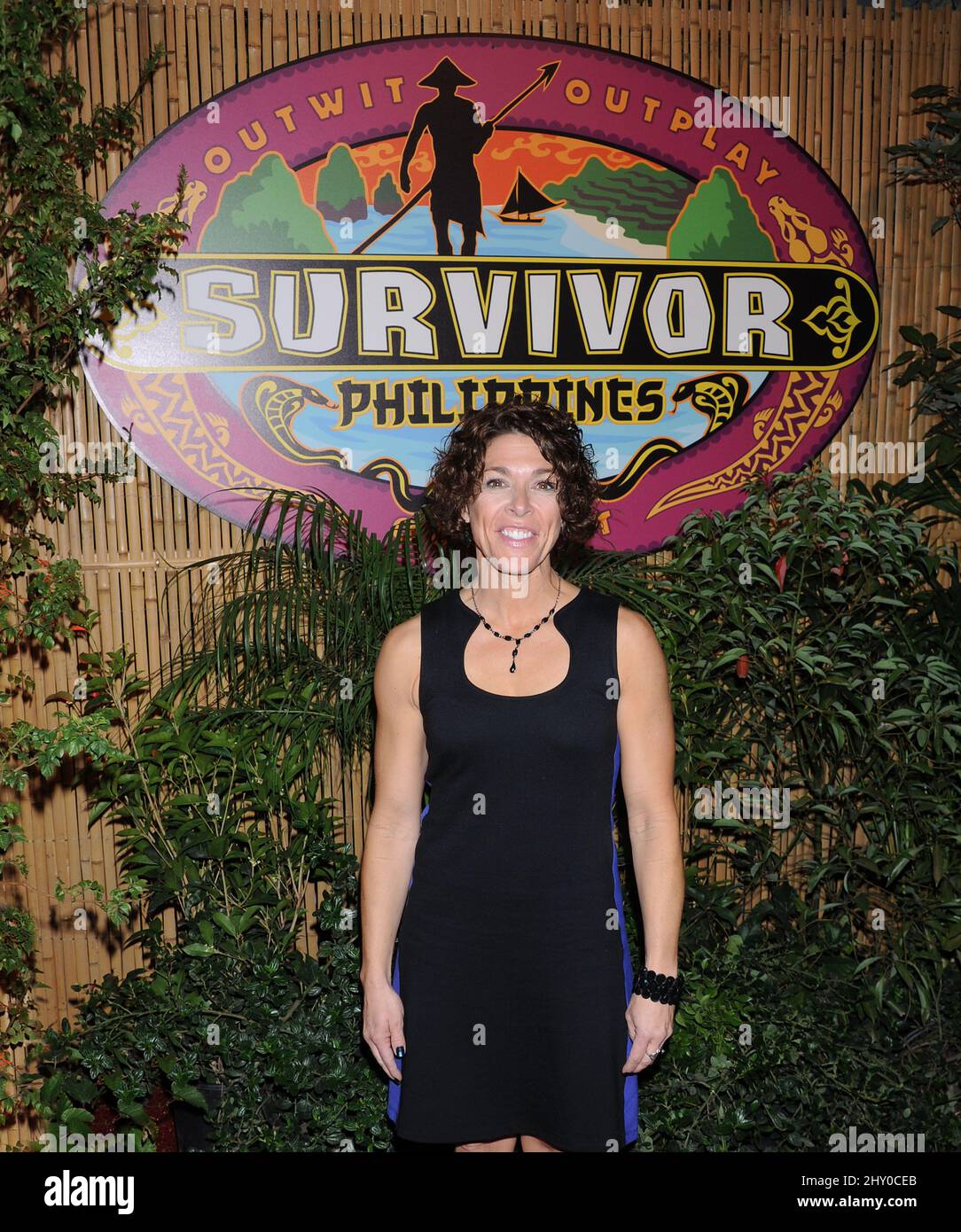 Denise Stapley partecipa al Survivor 25: Finale delle Filippine tenuto alla CBS Televison City a Los Angeles, USA. Foto Stock