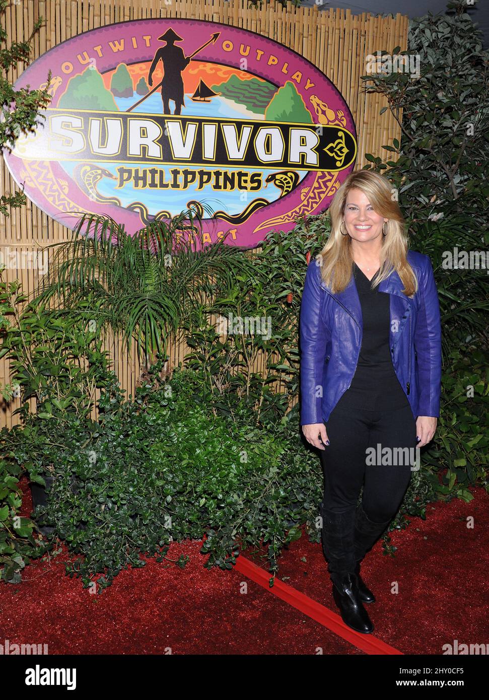 Lisa Whelchel partecipa al Survivor 25: Finale delle Filippine tenuto a CBS Televison City a Los Angeles, USA. Foto Stock