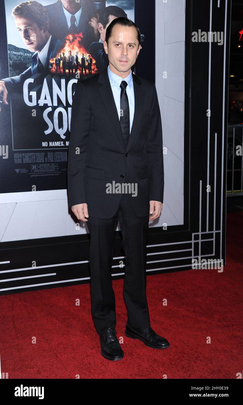 Giovanni Ribisi partecipa alla prima di Gangster Squad a Los Angeles, California. Foto Stock