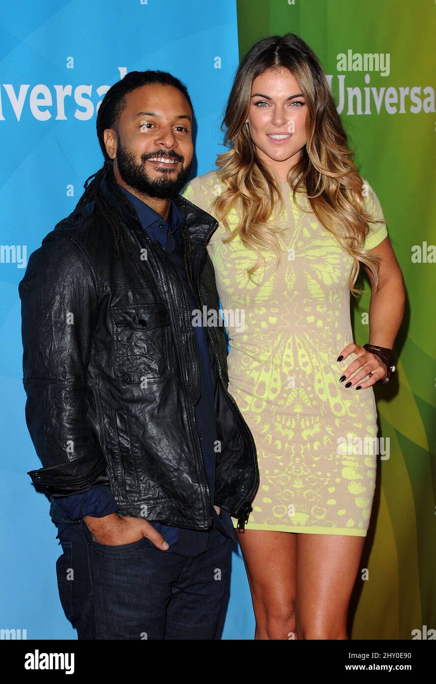 Brandon Jay McLaren e Serinda Swan partecipano al giorno 2 della NBC Universal TCA Press Tour a Los Angeles, California. Foto Stock