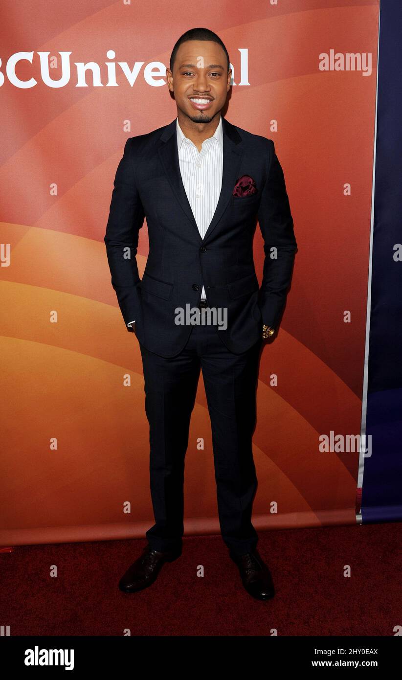 Terrence Jenkins partecipa al giorno 2 del Tour Stampa NBC Universal TCA a Los Angeles, California. Foto Stock