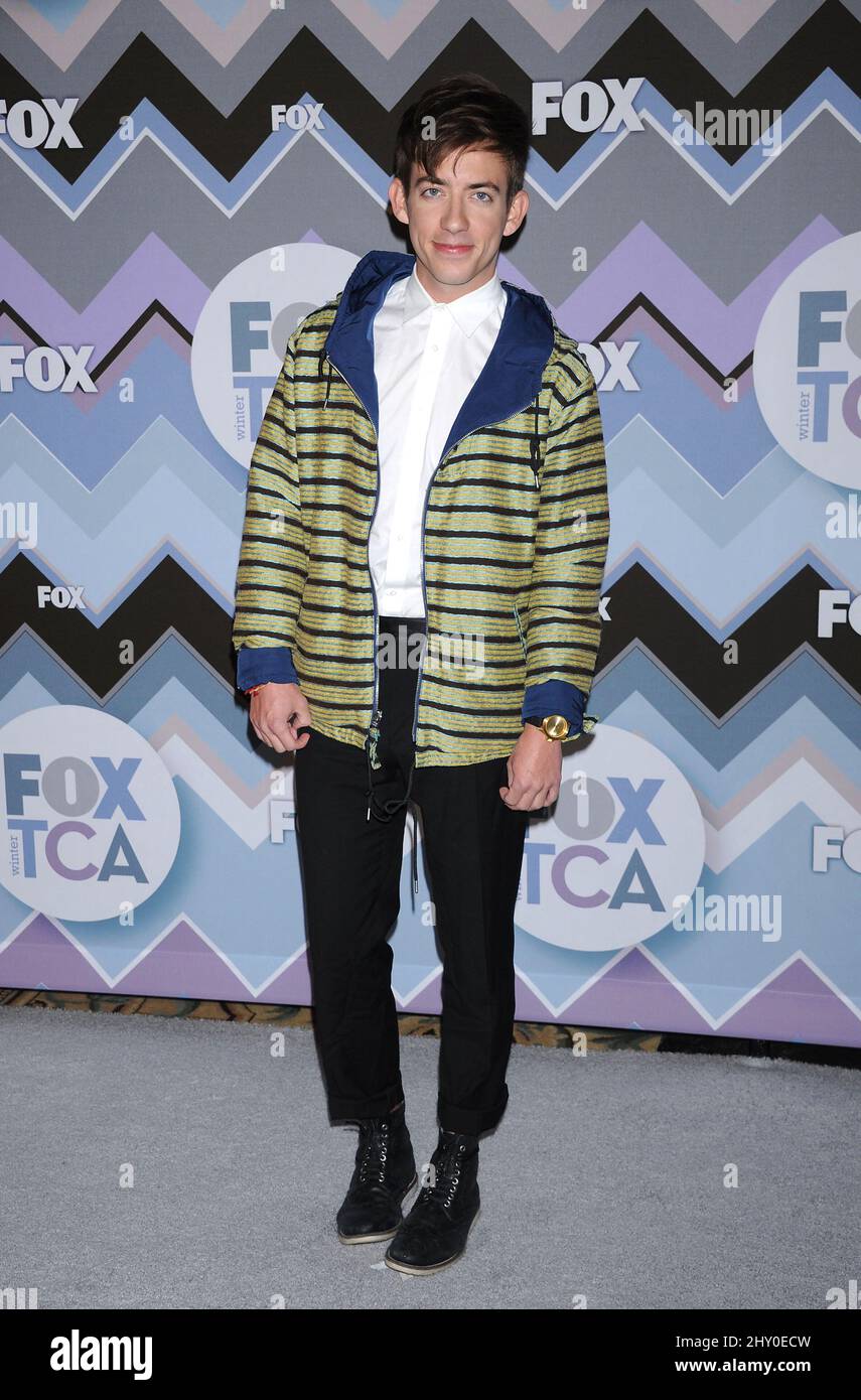 Kevin McHale partecipa al Fox Winter TCA All-Star party a Pasadena, California. Foto Stock