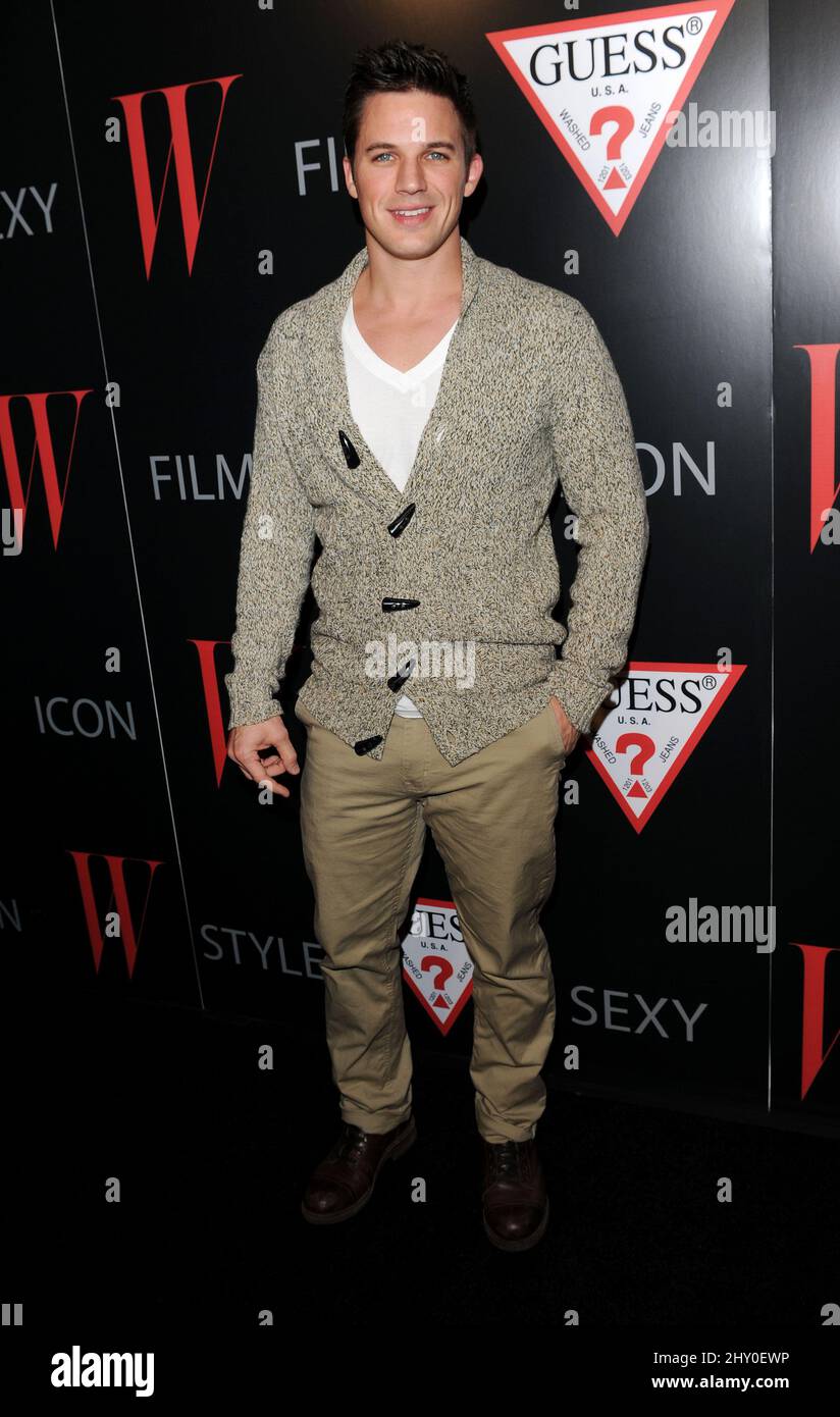 Matt Lanter partecipa al 'W and Guess celebra 30 anni di moda e film' a West Hollywood, California. Foto Stock