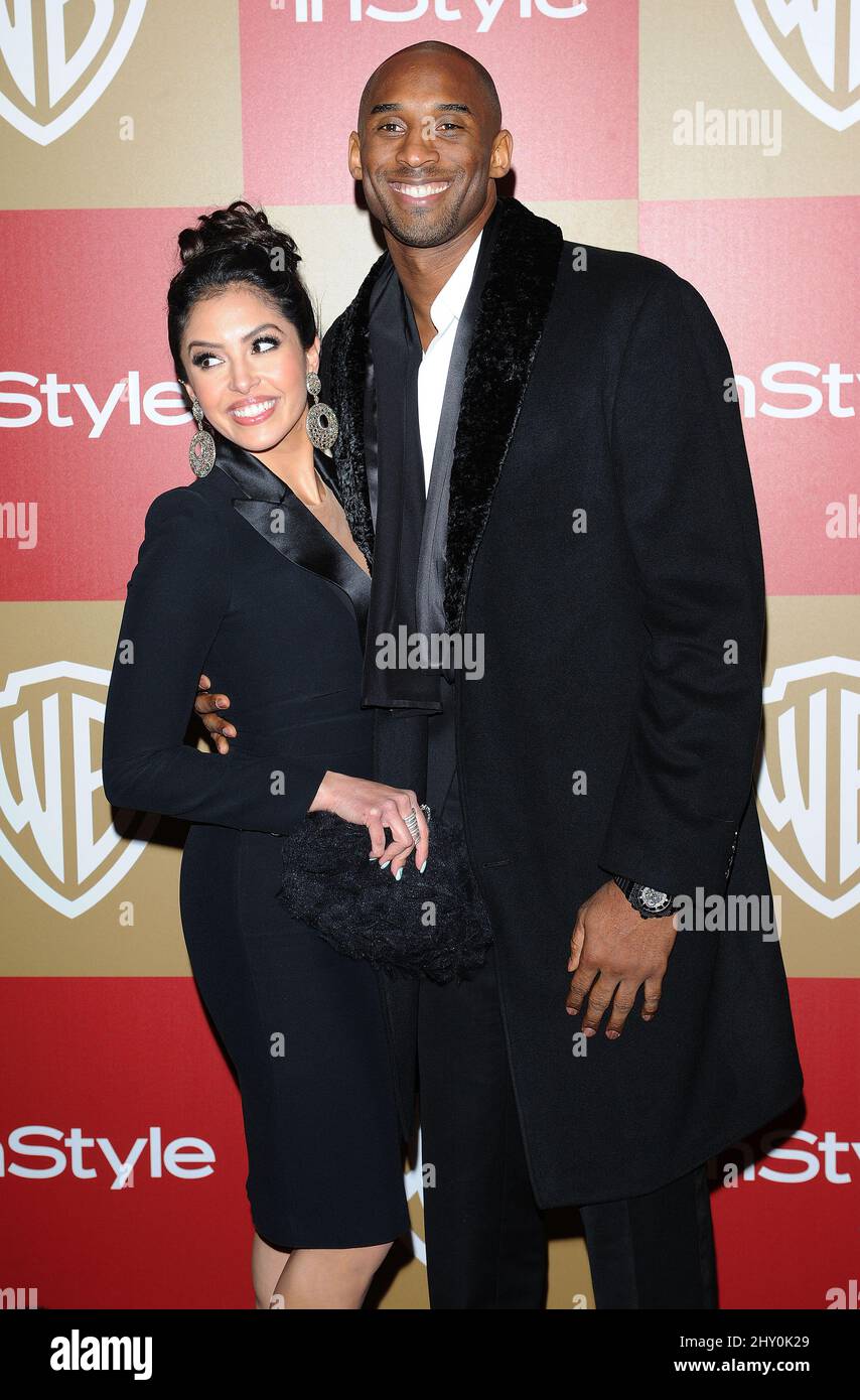 Kobe Bryant e la moglie Vanessa hanno partecipato al 2013 InStyle e Warner Bros Golden Globe After Party tenutosi al Beverly Hilton Hotel di Los Angeles, USA. Foto Stock