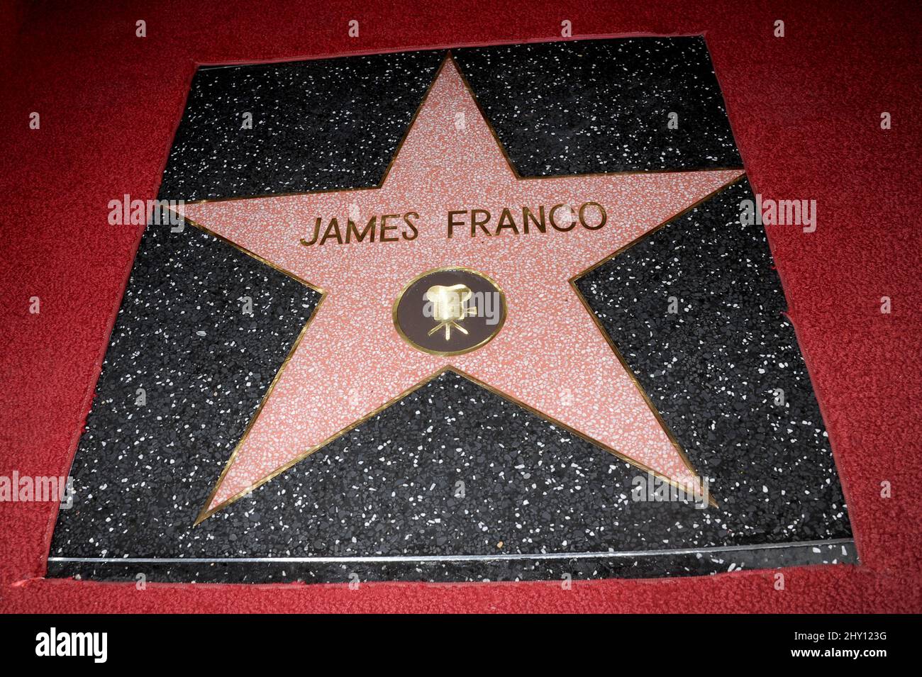 La stella di James Franco sulla Hollywood Walk of Fame, a Los Angeles, California. Foto Stock