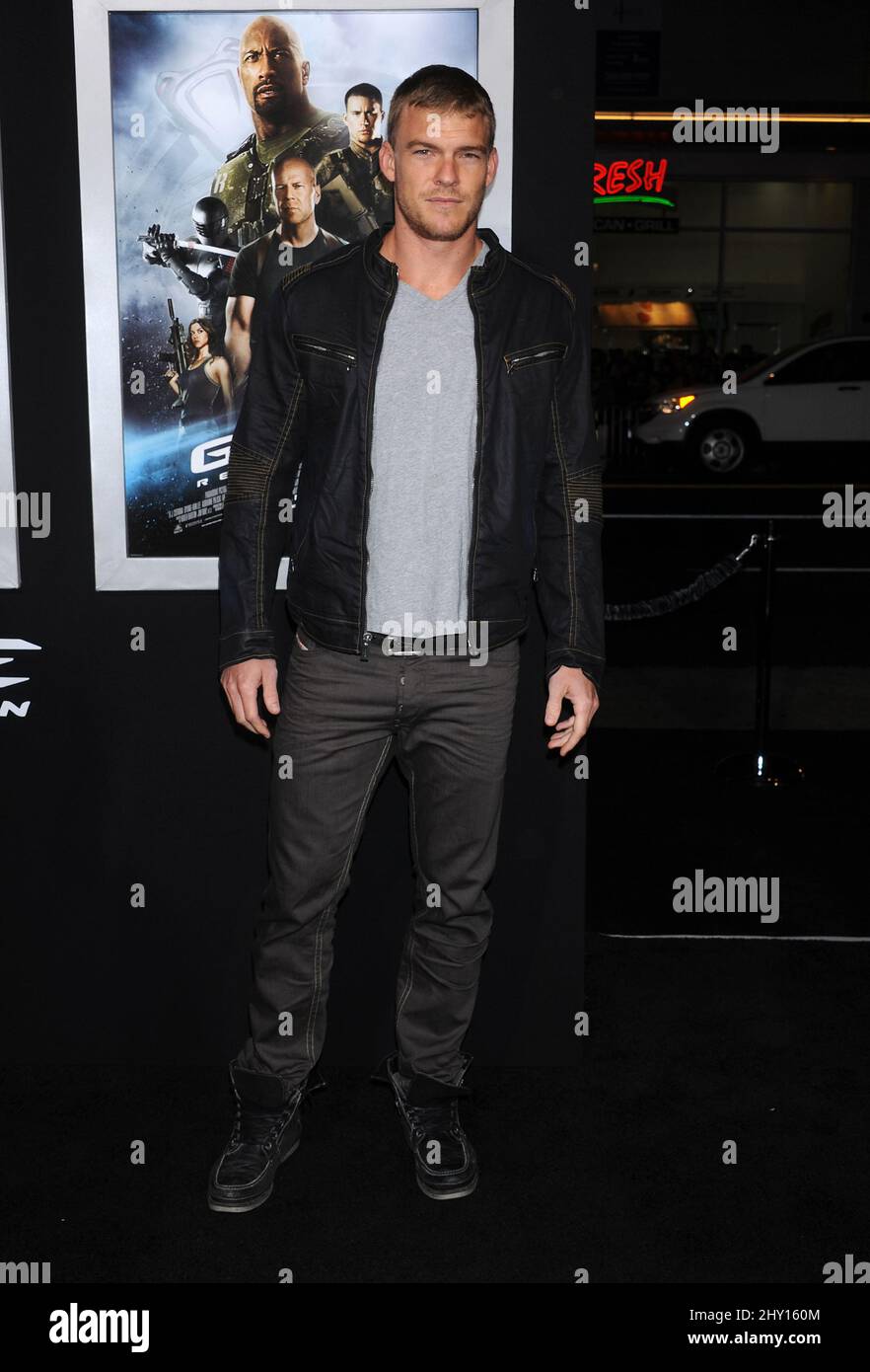 Alan Ritchson durante la prima del nuovo film di Paramount Pictures G.I. JOE: RITORSIONE, tenuto al Grauman's Chinese Theatre, il 28 marzo 2013, a Los Angeles. Foto Stock