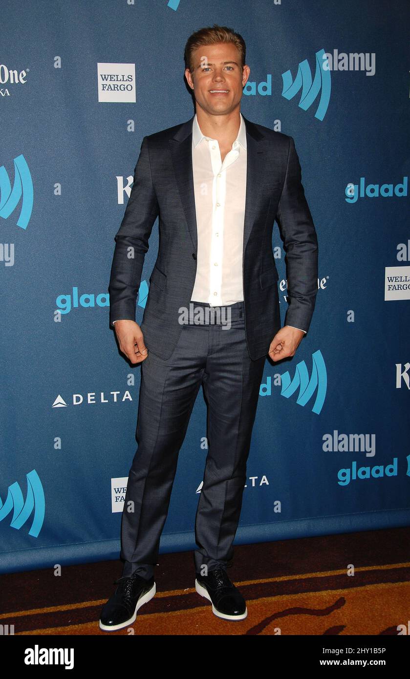 Trevor Donovan in arrivo i 24th premi annuali GLAAD Media Awards si sono tenuti presso il JW Marriott Los Angeles a Los Angeles LIVE. Foto Stock