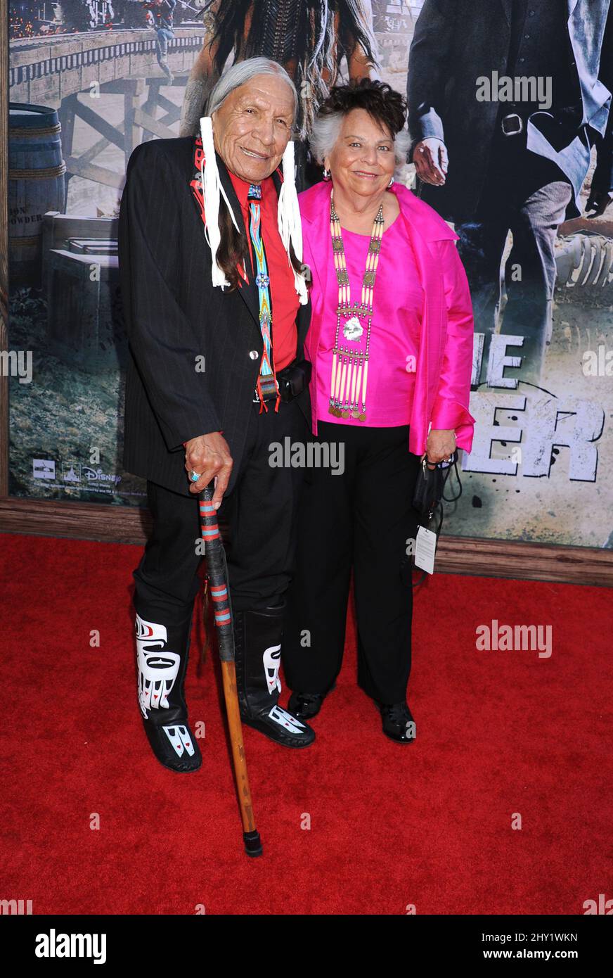 Saginaw Grant partecipa al 'The Lone Ranger' World Premiere alla California Adventure a Los Angeles, USA. Foto Stock