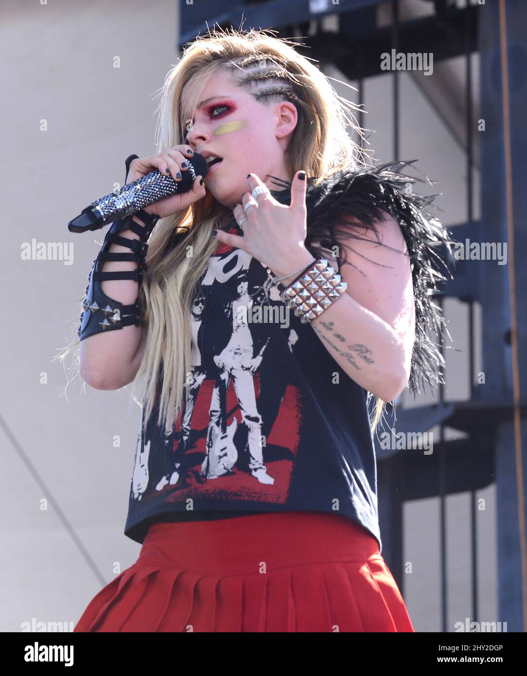 Avril Lavigne si esibisce dal vivo al giorno 2 dell'iHeart radio Music Festival di Las Vegas, Nevada. Foto Stock