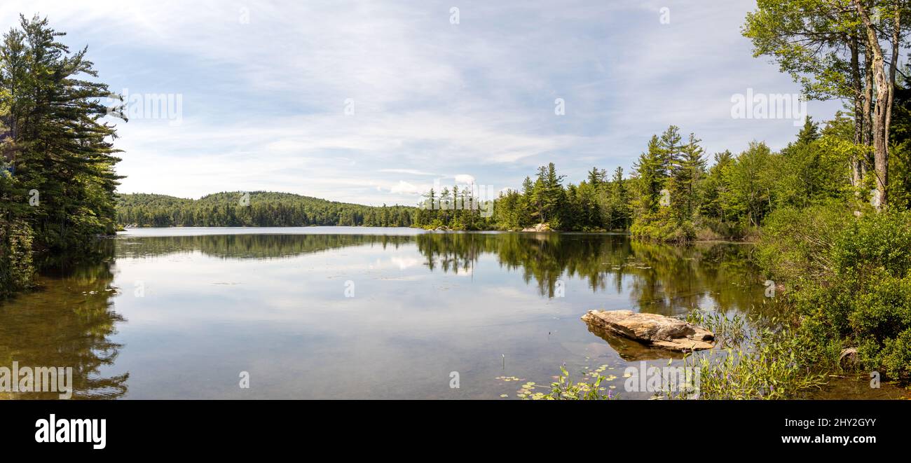 Splendida vista sul paesaggio di Smith Pond, New Hampshire, Stati Uniti Foto Stock