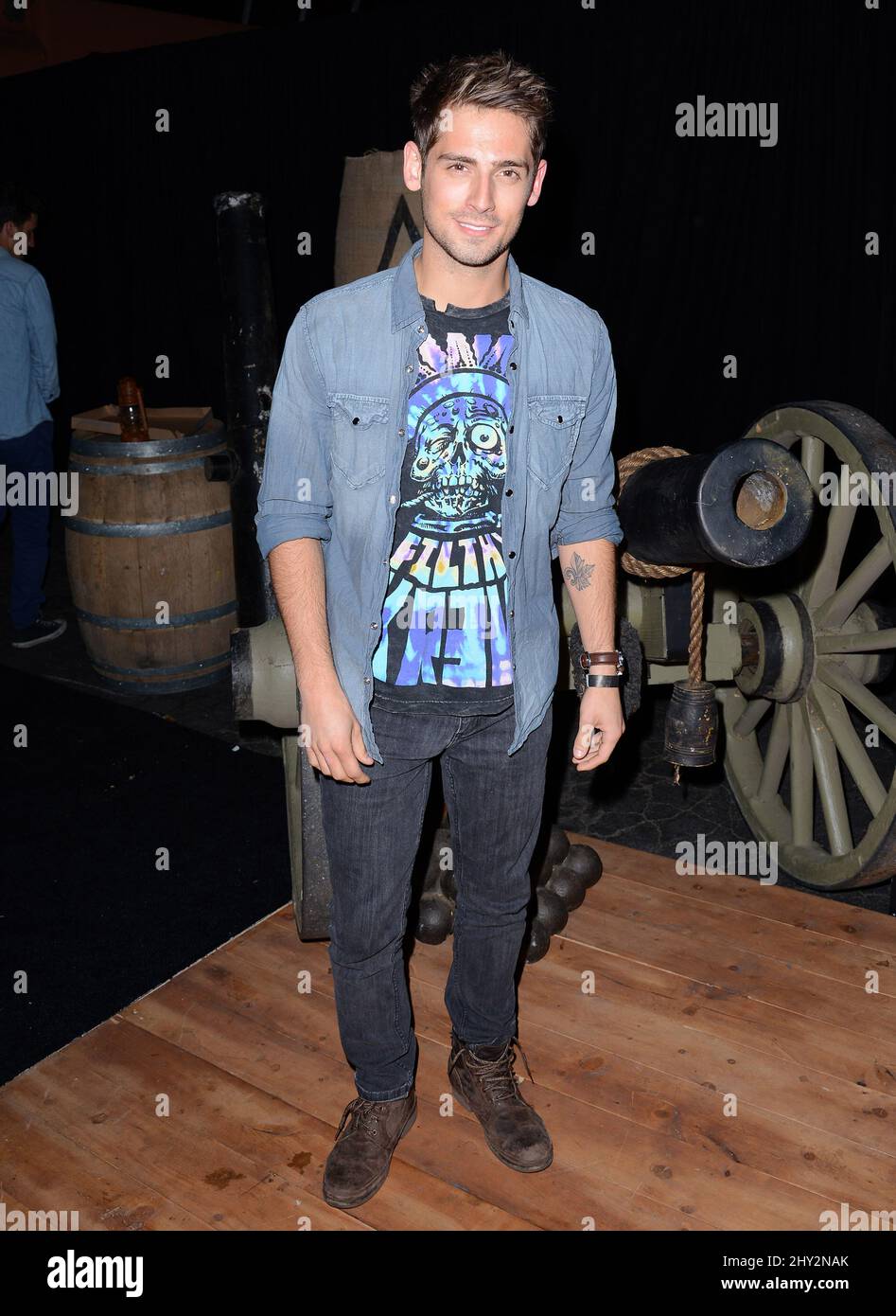 Jean-Luc Bilodeau partecipa al Assassin's Creed IV: Black Flag Launch Party al Greystone Manor di Los Angeles, California. Foto Stock