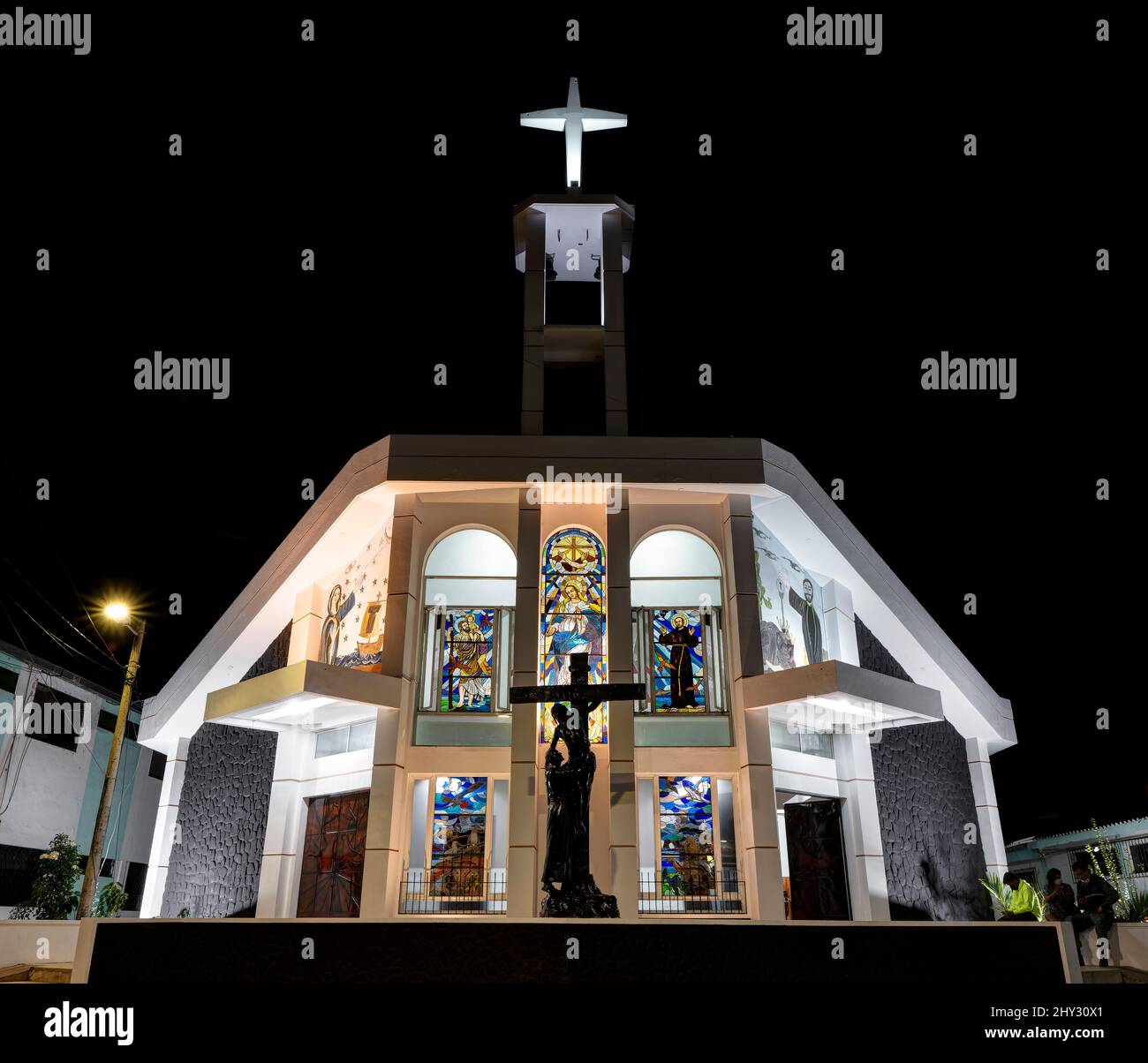 Cattedrale dell'Immacolata Concezione (Catedral de la Inmaculada Concepción), San Cristóbal, Galápagos, Ecuador Foto Stock