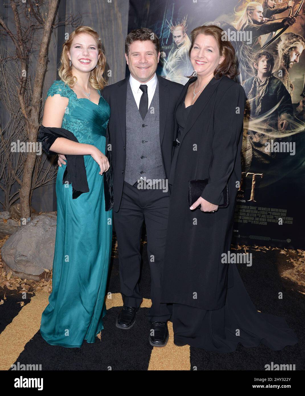 Sean Astin partecipa alla prima "The Hobbit: The Desolation of Smaug" tenutasi al Dolby Theatre di Los Angeles, USA. Foto Stock