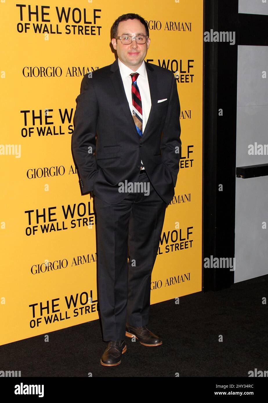 PJ Byrne partecipa alla prima di 'The Wolf of Wall Street' a New York. Foto Stock