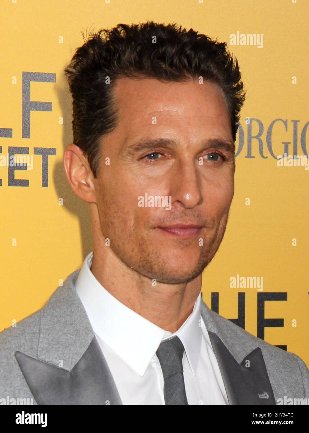 Matthew McConaughey ha partecipato alla prima di 'The Wolf of Wall Street' a New York. Foto Stock