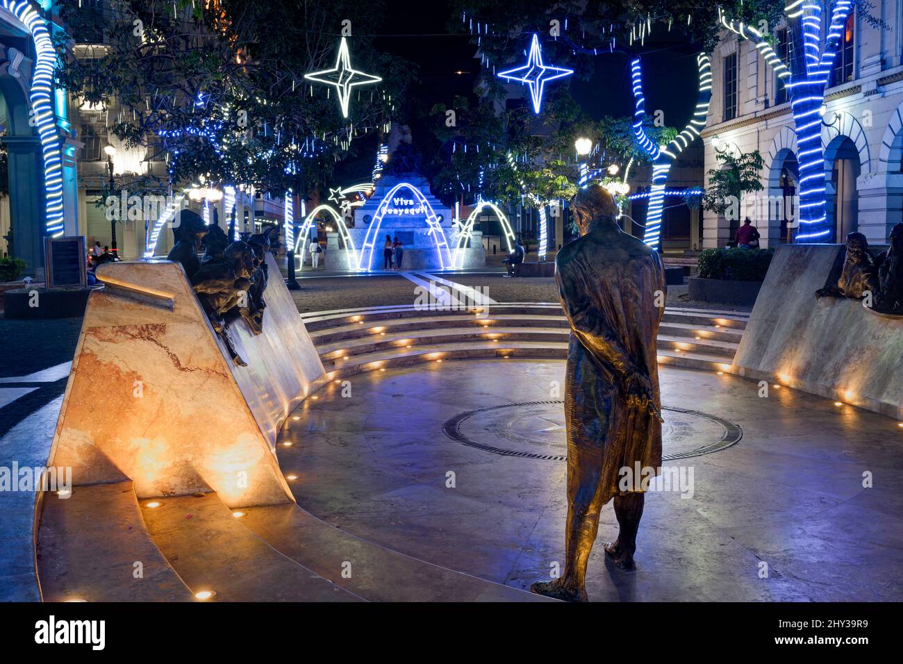 Monumento 'la Forge di Vulcano' (Monumento a la Fragua de Vulcano) a cura del Palazzo Comunale di Guayaquil. Guayaquil, Ecuador. Foto Stock