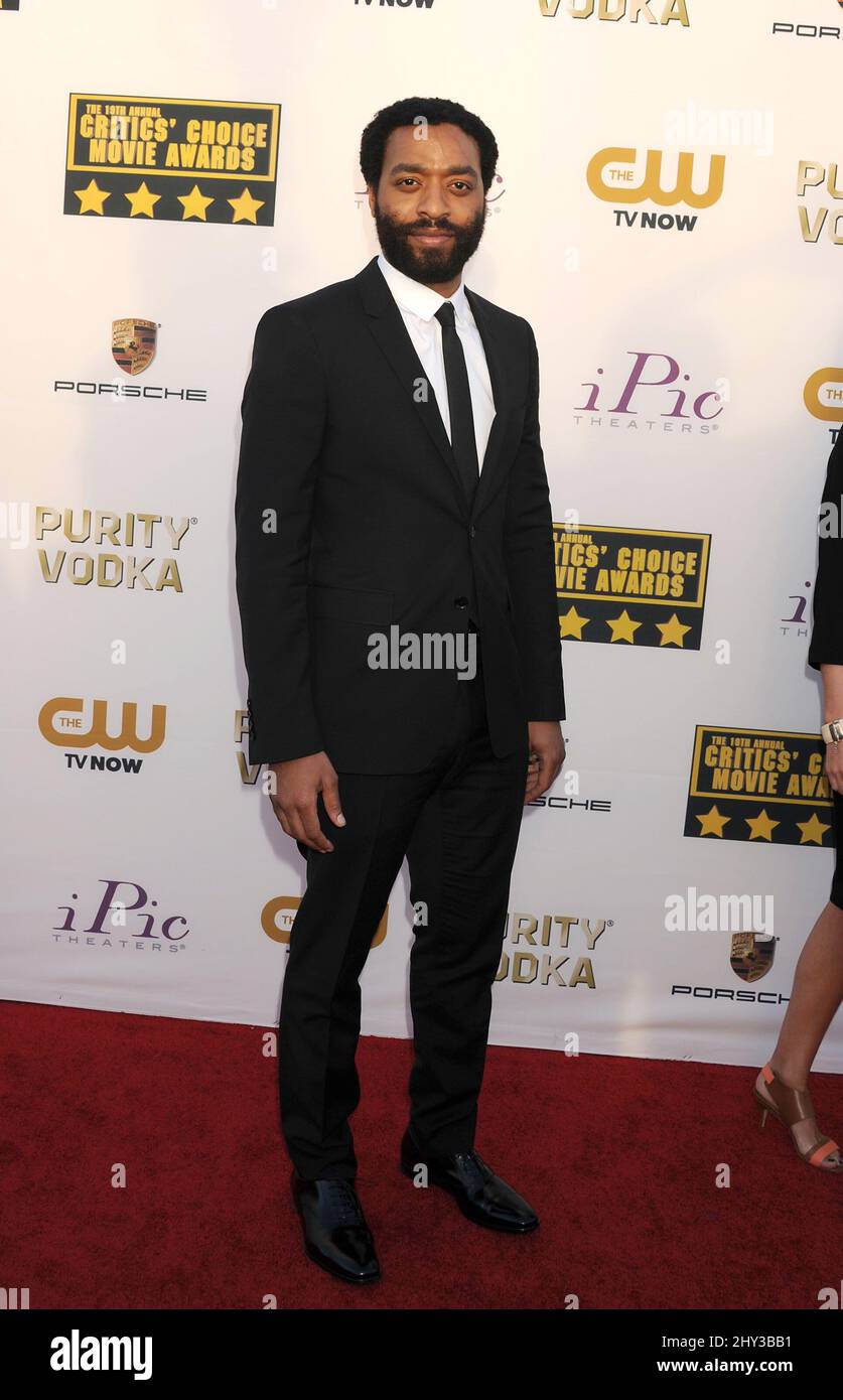 Chiwetel Ejiofor partecipa ai 19th Annual Critics' Choice Movie Awards, che si tengono al Barker Hanger di Los Angeles, USA. Foto Stock