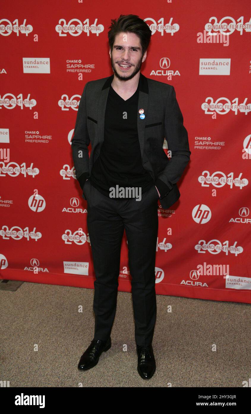 Francois Civil partecipa alla prima Frank al Sundance Film Festival 2014, l'Eccles Theatre Foto Stock