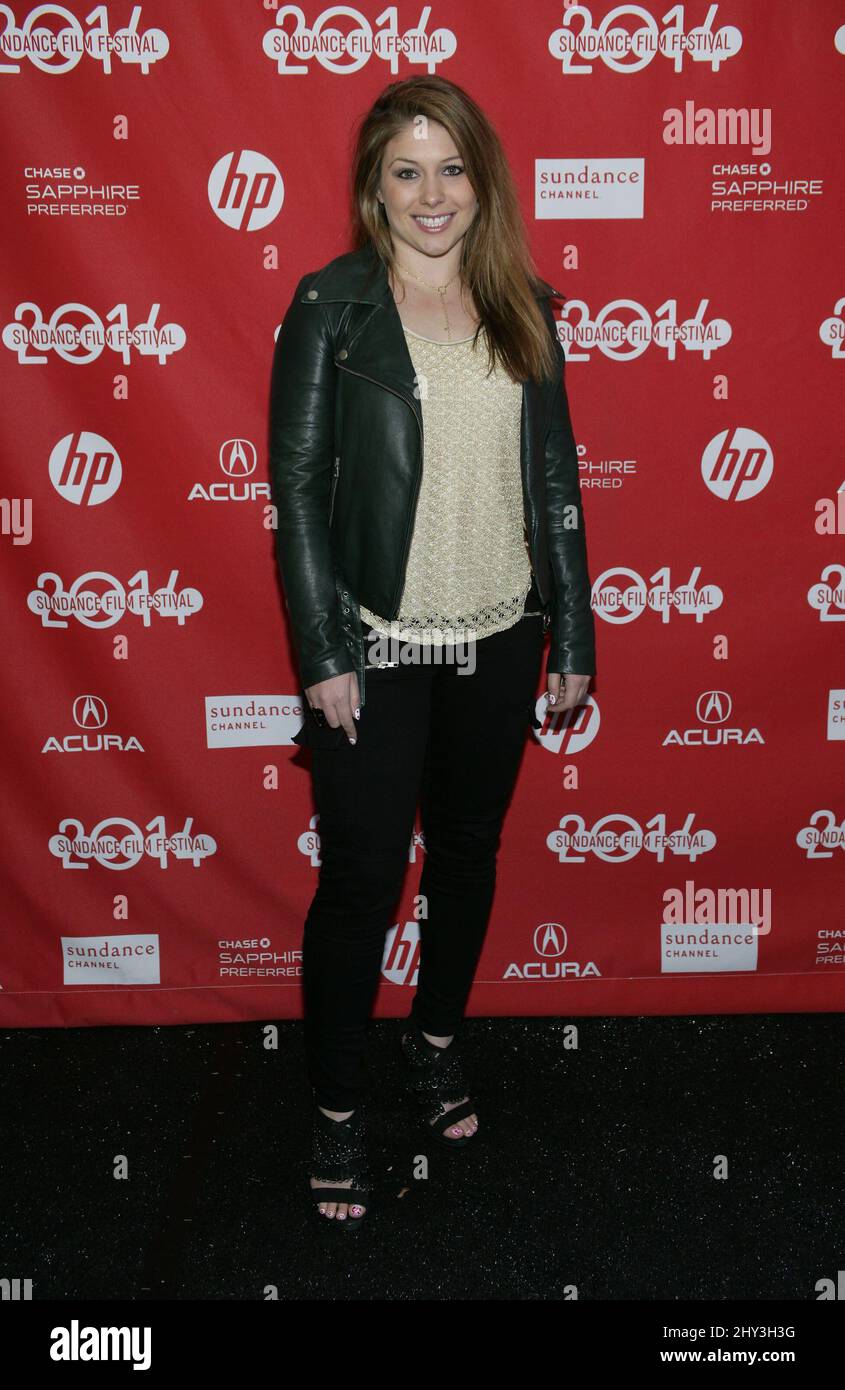 Elizabeth Jayne partecipa alla Life After Beth Premiere al Sundance Film Festival 2014, Library Center Theatre Foto Stock
