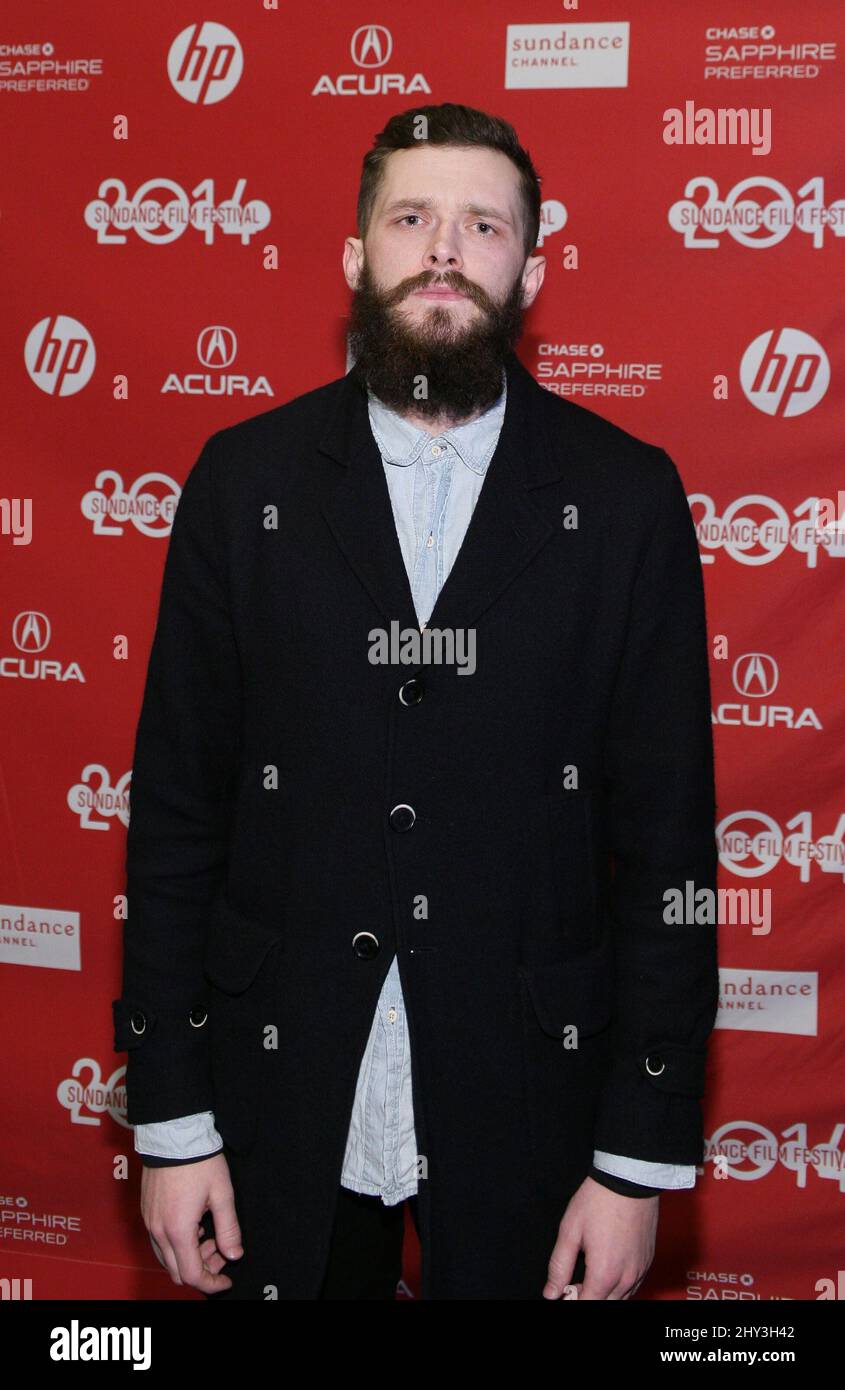 Grigori Dobrygin partecipa Al Most Wanted Man Premiere al Sundance Film Festival 2014, Eccles Theatre Foto Stock